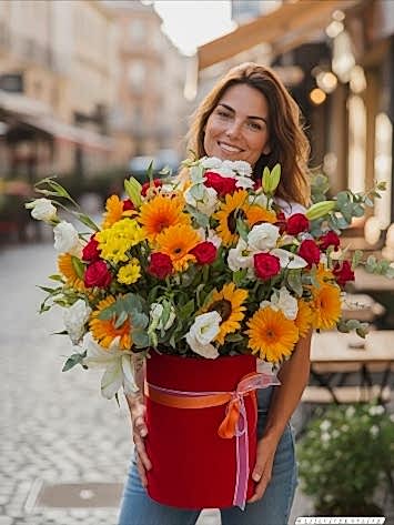 Renkli Bahar Çiçek Kutusu