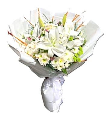 lilyum ve papatya buketi